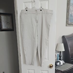 LOFT Light Khaki Casual Curvy Pants